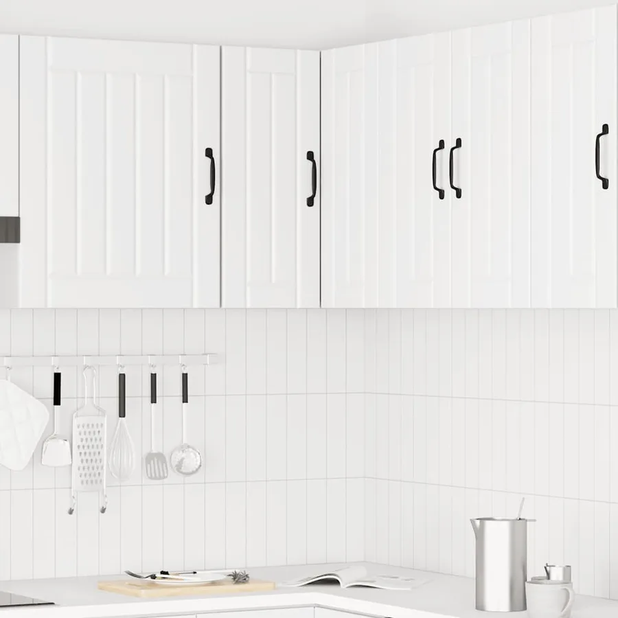 Armoire murale d'angle de cuisine Kalmar blanc bois ingénierie - 3