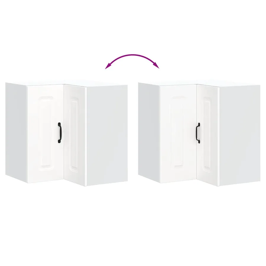 Armoire murale d'angle de cuisine Kalmar blanc bois ingénierie - 8