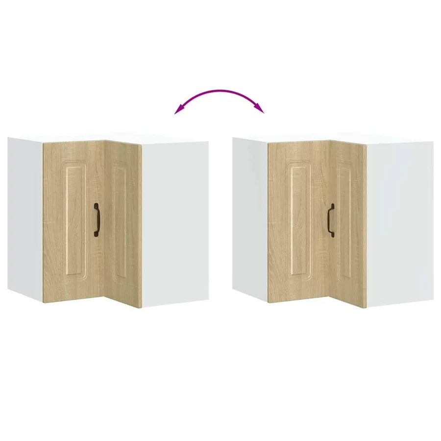 Armoire murale d'angle de cuisine Kalmar chêne sonoma - 8
