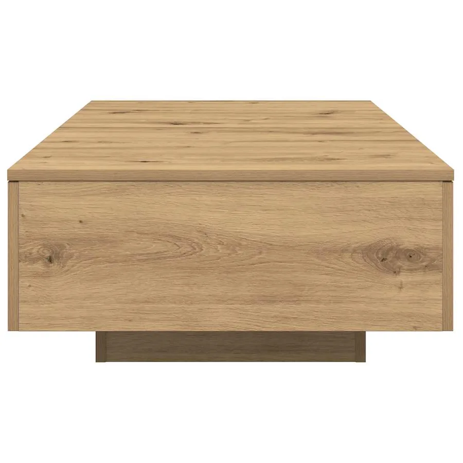 Table basse chêne artisanal 90x60x31 cm bois d'ingénierie - 5