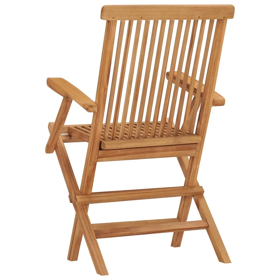 Chaises pliables de jardin lot de 8 Bois de teck solide - 4