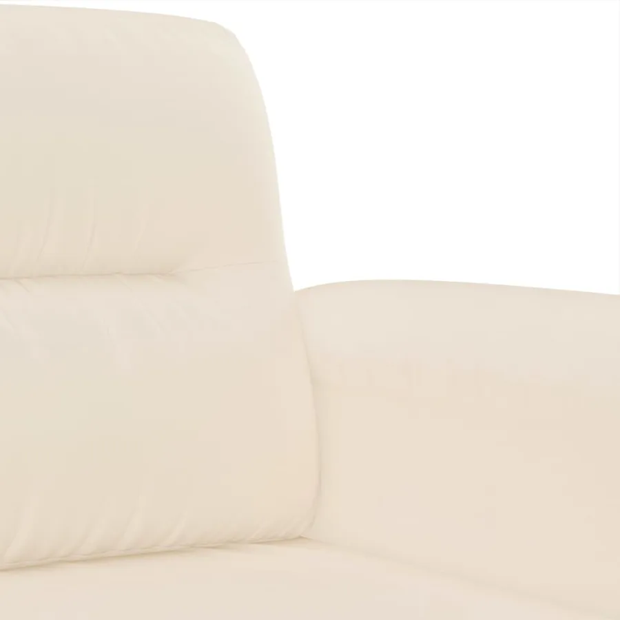 Ensemble de canapés 3 pcs avec coussins beige tissu microfibre - 6