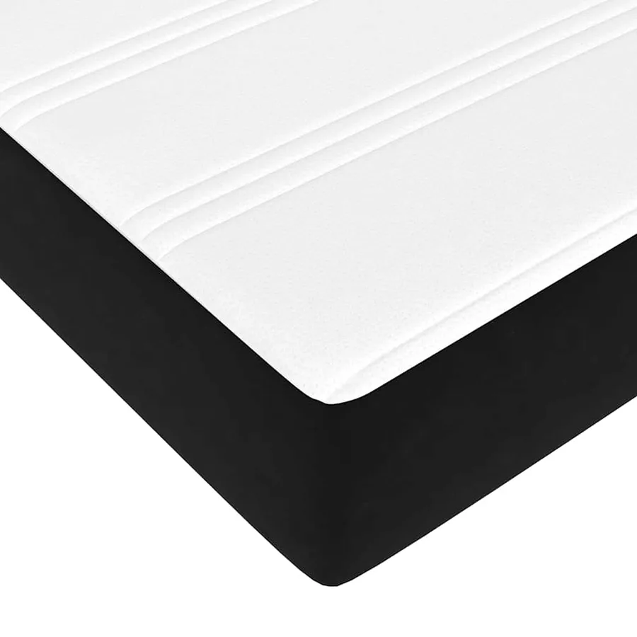 Cadre de lit ottoman avec matelas noir 180x200cm velours - 13