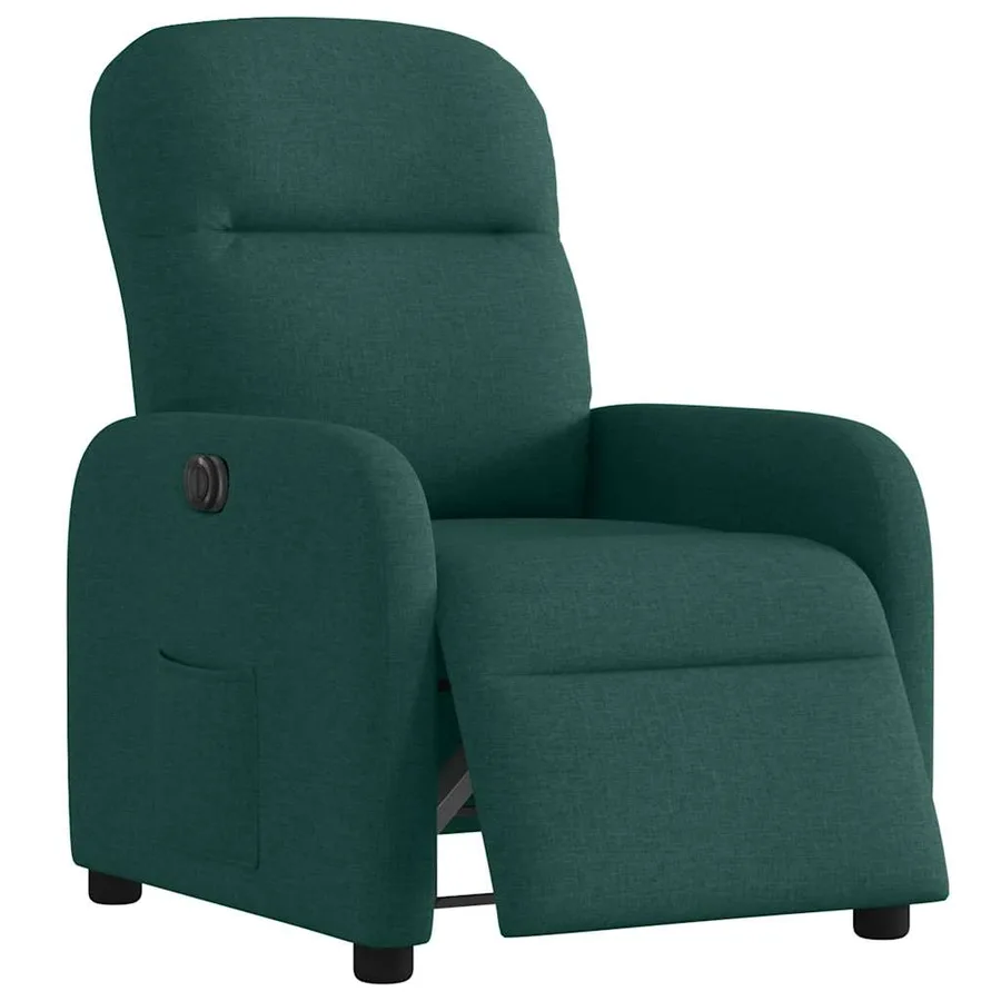 Fauteuil inclinable électrique Vert foncé Tissu - 3