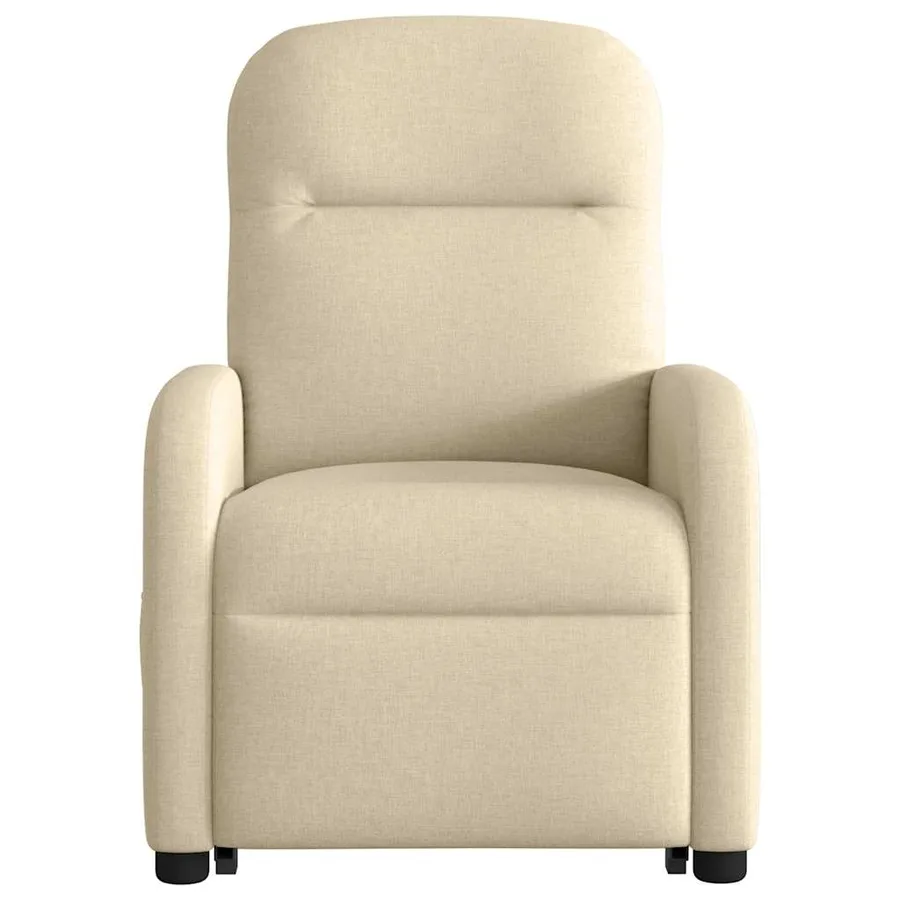 Fauteuil inclinable de massage électrique Crème Tissu - 5