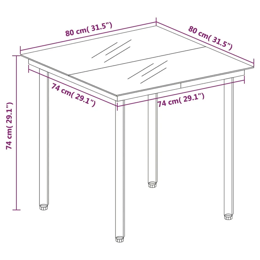 Ensemble à manger de jardin 5 pcs Noir Rotin PVC - 11