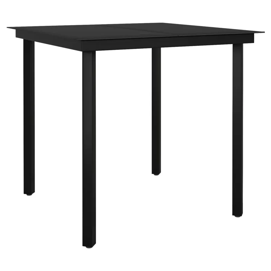 Ensemble à manger de jardin 5 pcs Noir Rotin PVC - 7