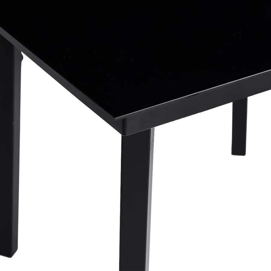 Ensemble à manger de jardin 5 pcs Noir Rotin PVC - 9