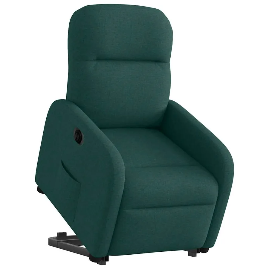 Fauteuil inclinable électrique vert foncé tissu - 3