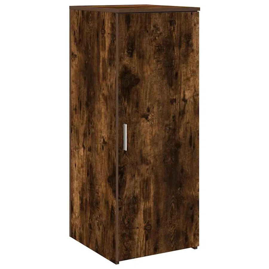 Armoire de rangement chêne fumé 40x45x103,5cm bois d'ingénierie - 2