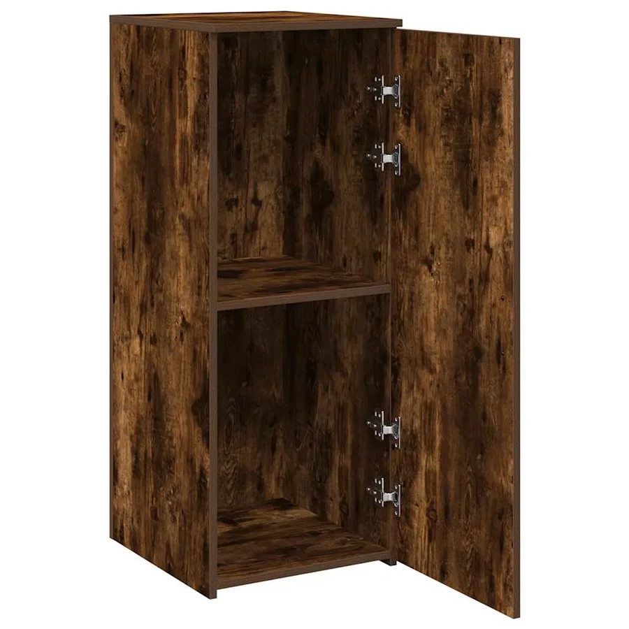 Armoire de rangement chêne fumé 40x45x103,5cm bois d'ingénierie - 4