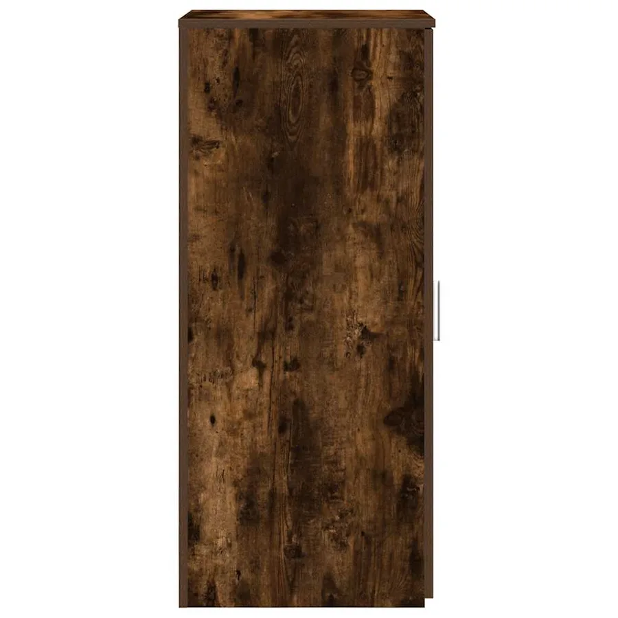 Armoire de rangement chêne fumé 40x45x103,5cm bois d'ingénierie - 6
