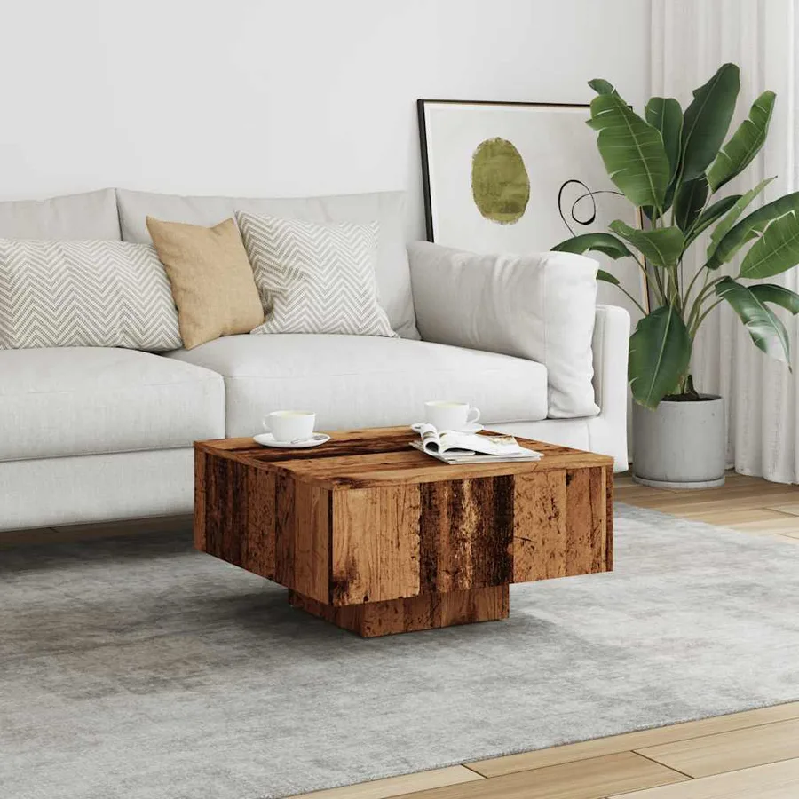 Table basse vieux bois 60x60x31,5 cm bois d'ingénierie - 3