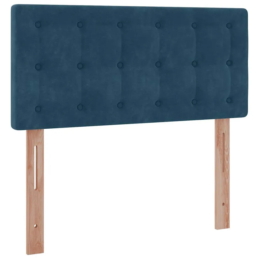 Cadre de lit ottoman avec matelas bleu foncé 100x200 cm velours - 10