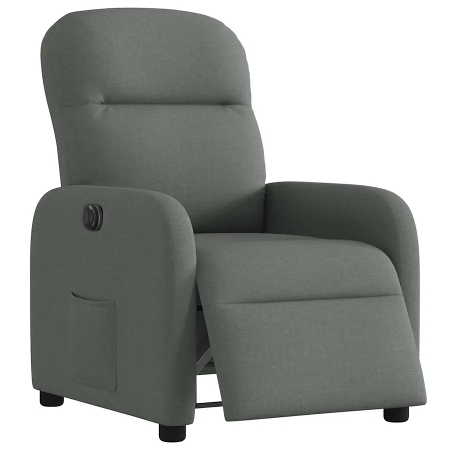 Fauteuil inclinable électrique Gris foncé Tissu - 3