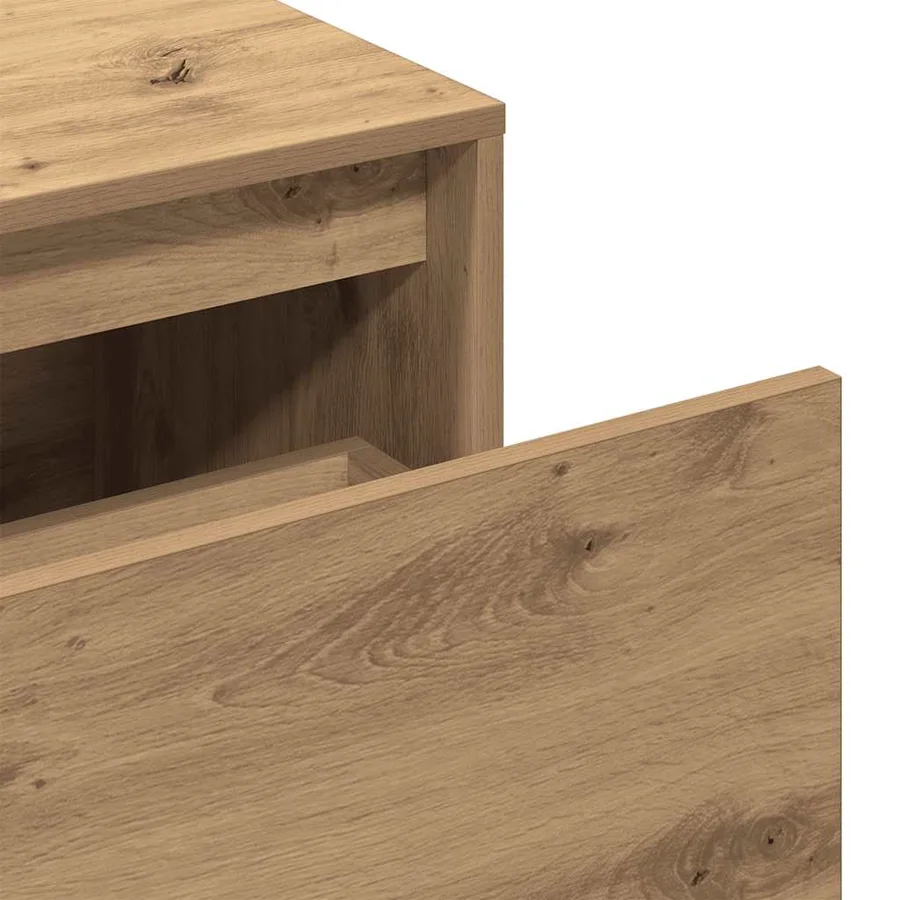 Banc d'entrée 80x40x45 cm chêne artisanal bois d'ingénierie - 8