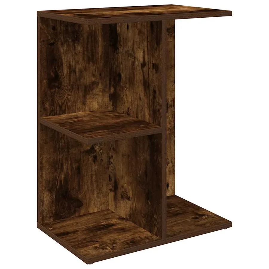 Table de chevet chêne fumé 46,5x29x61 cm bois d'ingénierie - 2