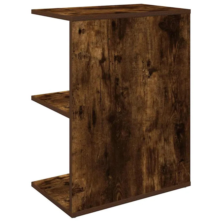 Table de chevet chêne fumé 46,5x29x61 cm bois d'ingénierie - 6