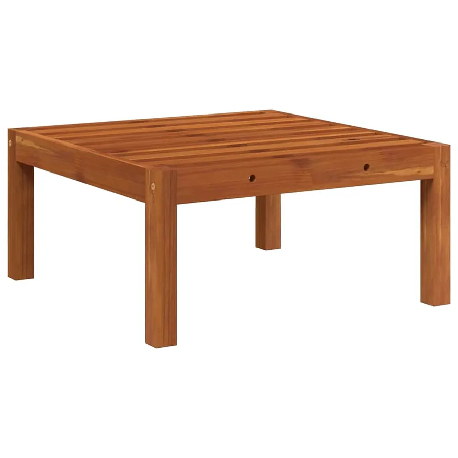 Repose-pied de jardin avec coussin Bois d'acacia massif - 4