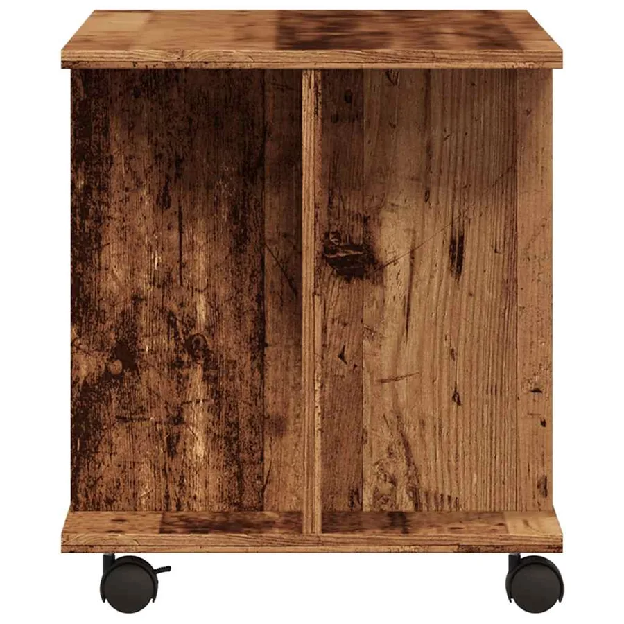 Meuble TV avec roulettes vieux bois 80x40x45 cm bois ingénierie - 5