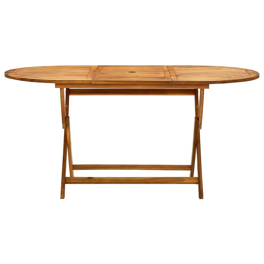 Table de jardin pliable 160x85x75 cm Bois d'acacia massif - 2
