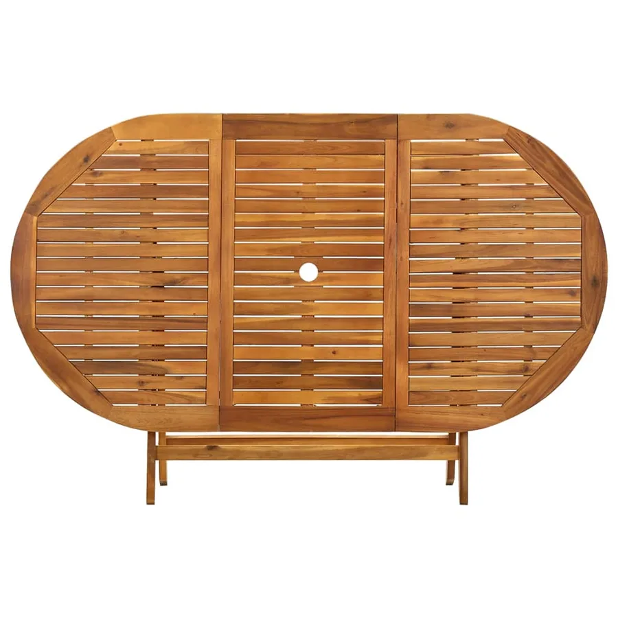 Table de jardin pliable 160x85x75 cm Bois d'acacia massif - 4