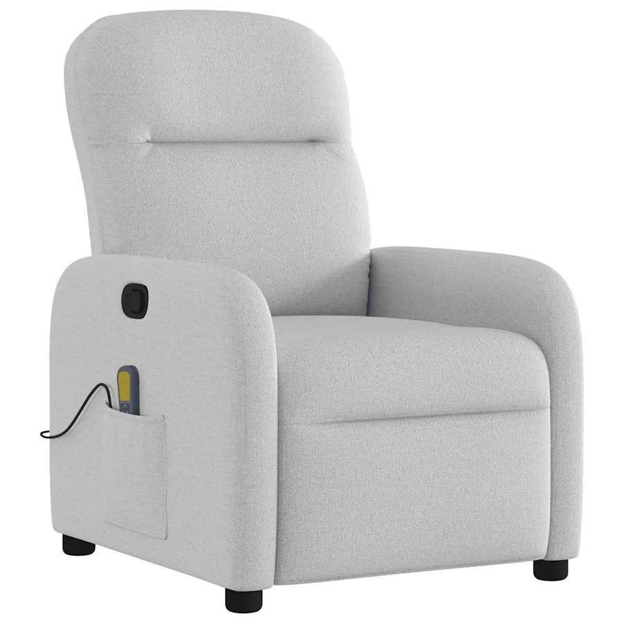 Fauteuil de massage inclinable gris nuage tissu - 2