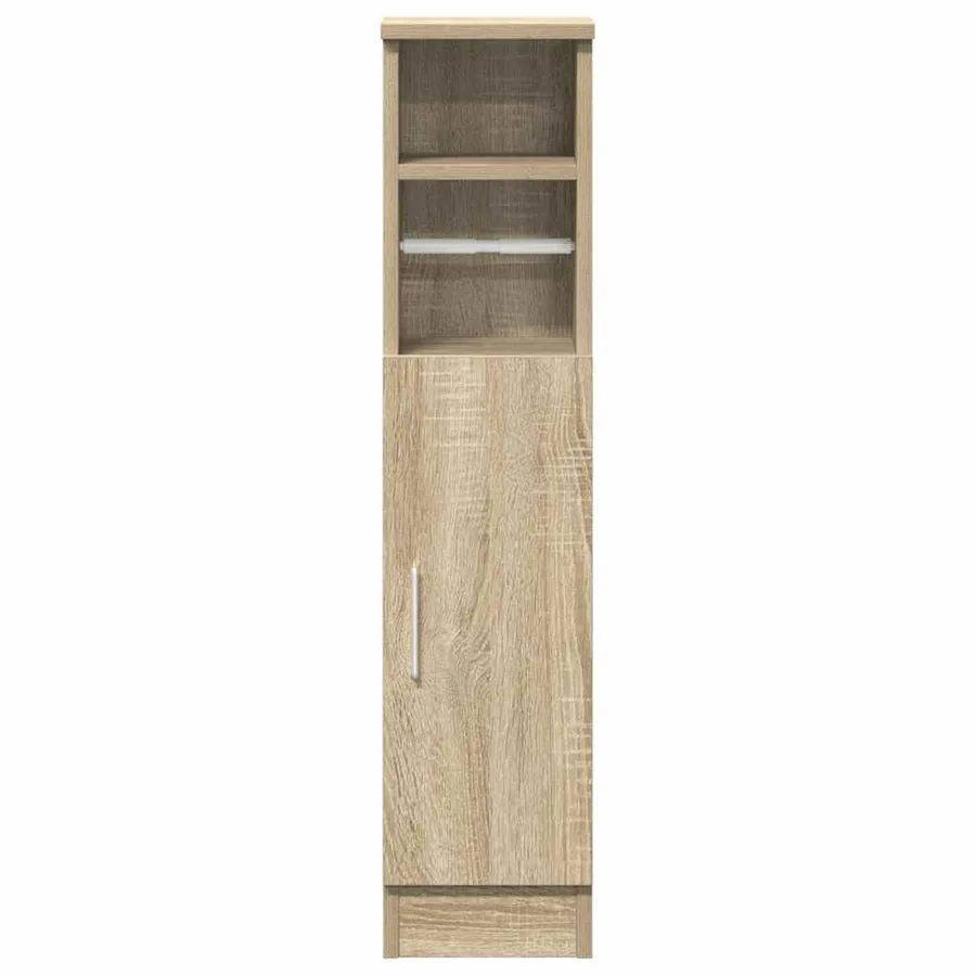 Meuble de salle de bain avec porte-rouleau chêne sonoma - 4