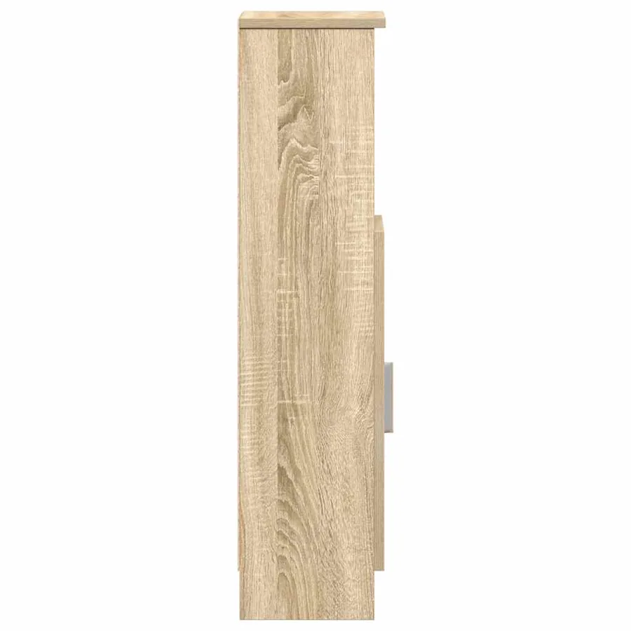 Meuble de salle de bain avec porte-rouleau chêne sonoma - 6