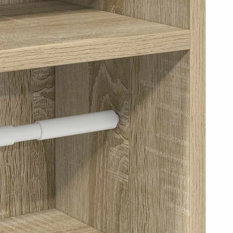 Meuble de salle de bain avec porte-rouleau chêne sonoma - 9