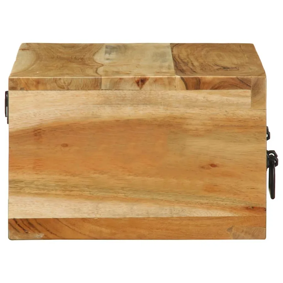Meuble TV mural 60x30x19 cm bois massif d'acacia - 6