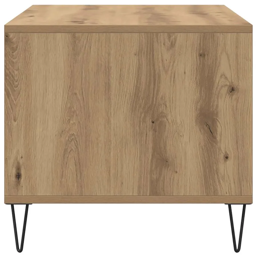Table basse chêne artisanal 90x49x45 cm bois d'ingénierie - 6