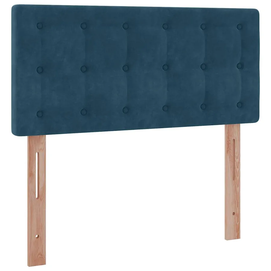 Cadre de lit ottoman avec matelas bleu foncé 90x190 cm velours - 10