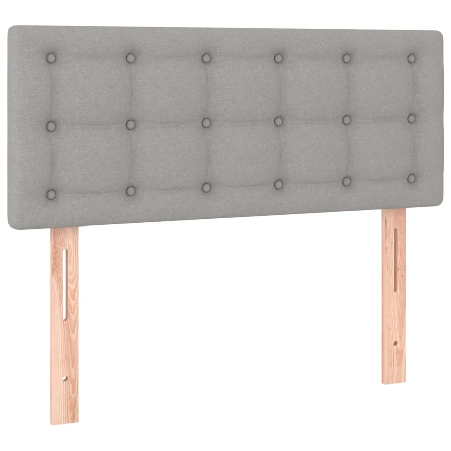 Sommier à lattes de lit avec matelas et LED Gris clair 90x200cm - 7