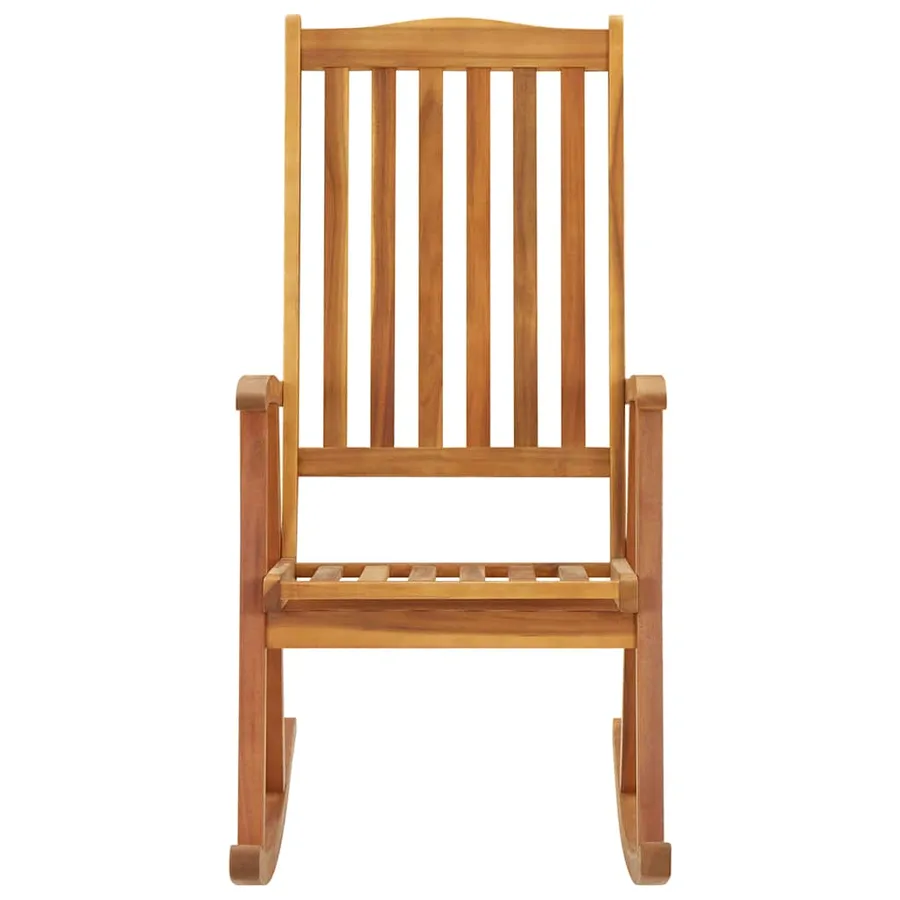 Chaise à bascule bois d'acacia massif - 2