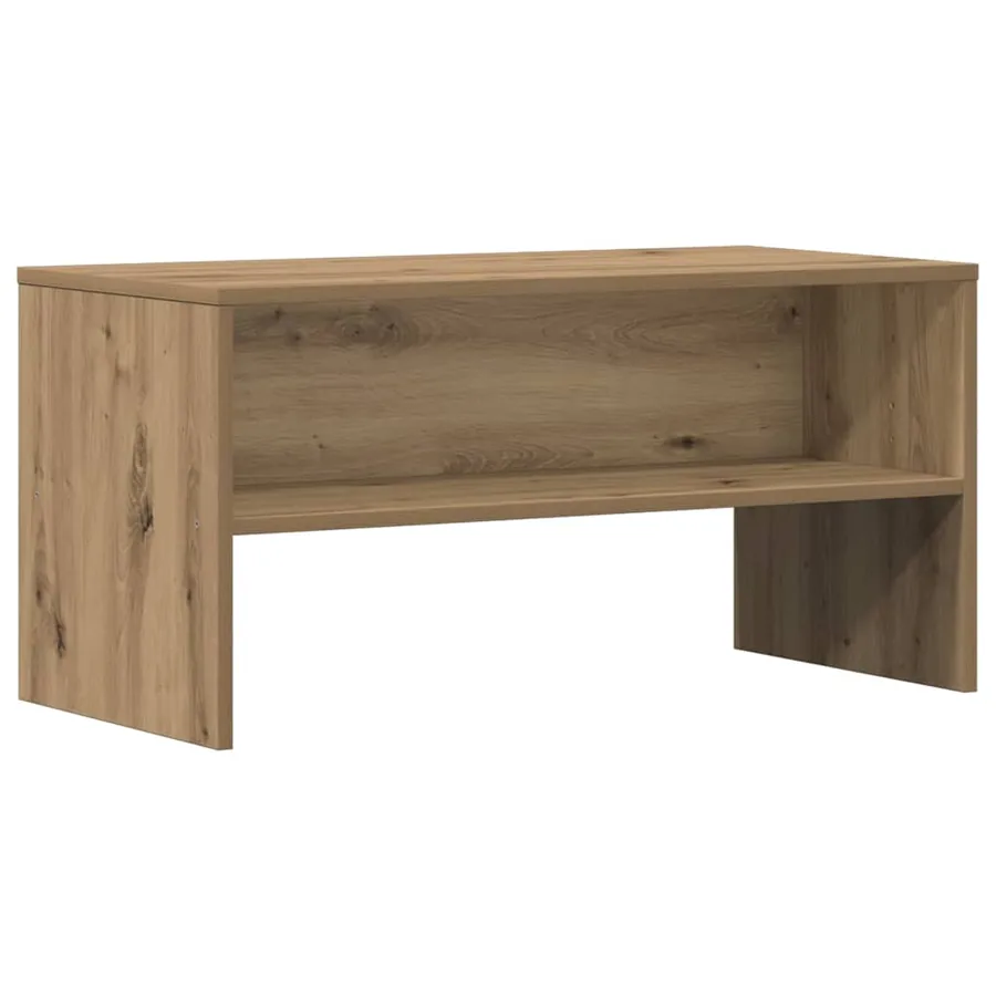 Meuble TV chêne artisanal 80x40x40 cm bois d'ingénierie - 2