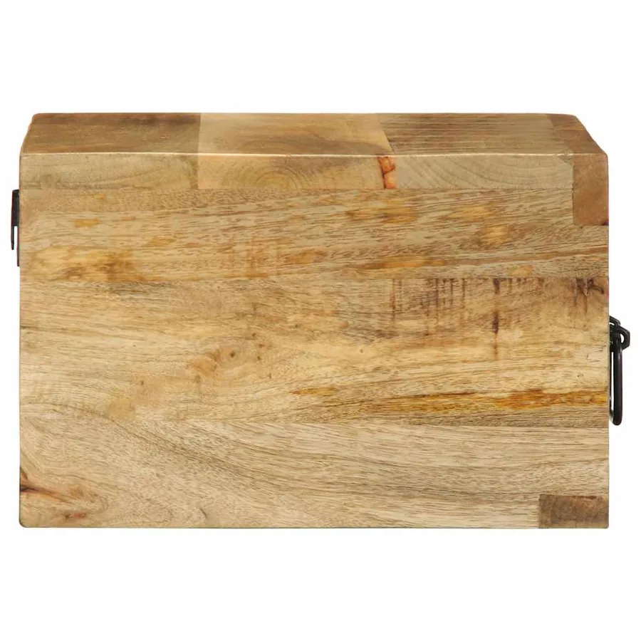 Tables de chevet murales 2 pcs bois de manguier massif brut - 7