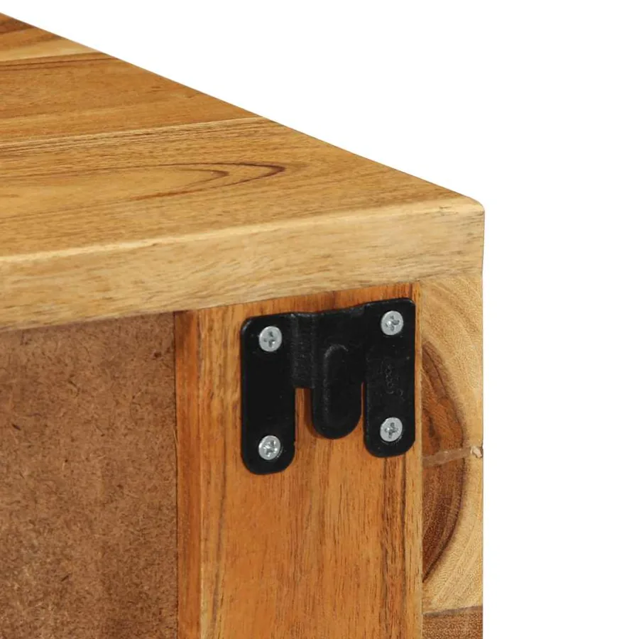 Tables de chevet murales 2 pcs bois massif d'acacia - 11
