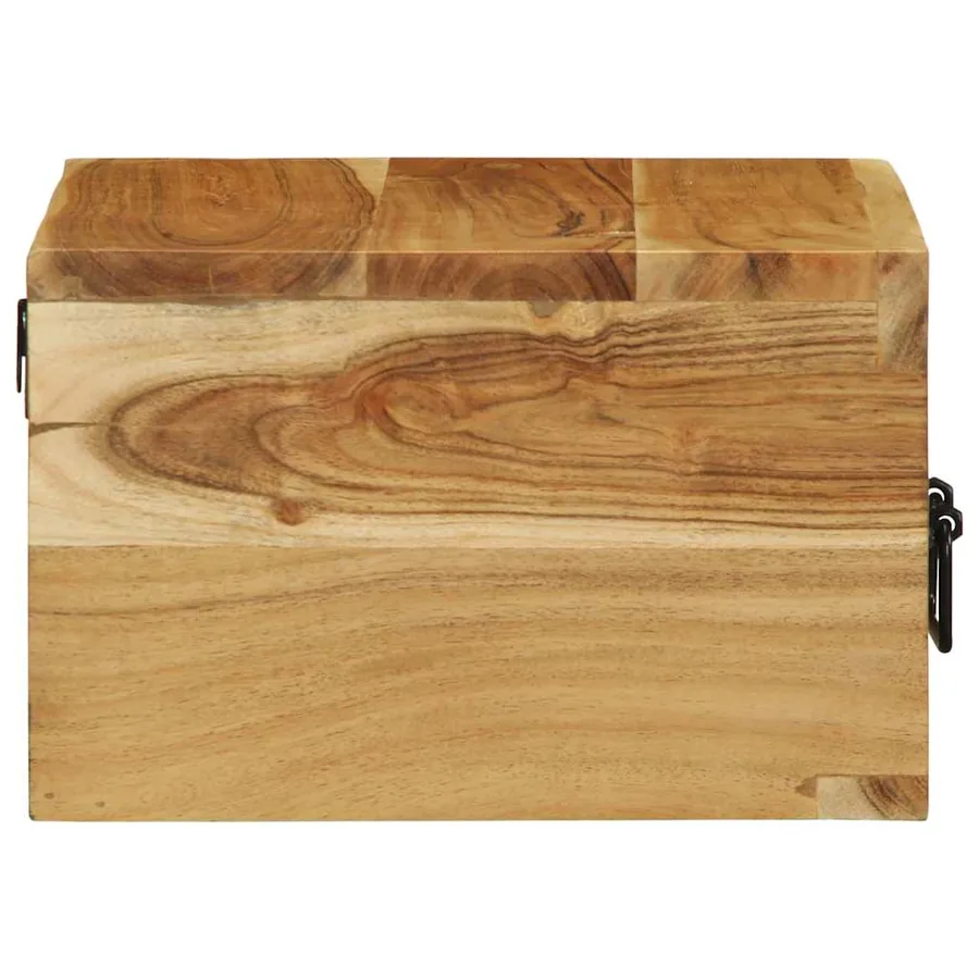 Tables de chevet murales 2 pcs bois massif d'acacia - 7