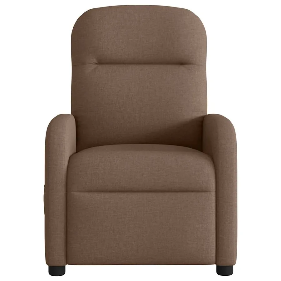 Fauteuil inclinable de massage électrique marron tissu - 5
