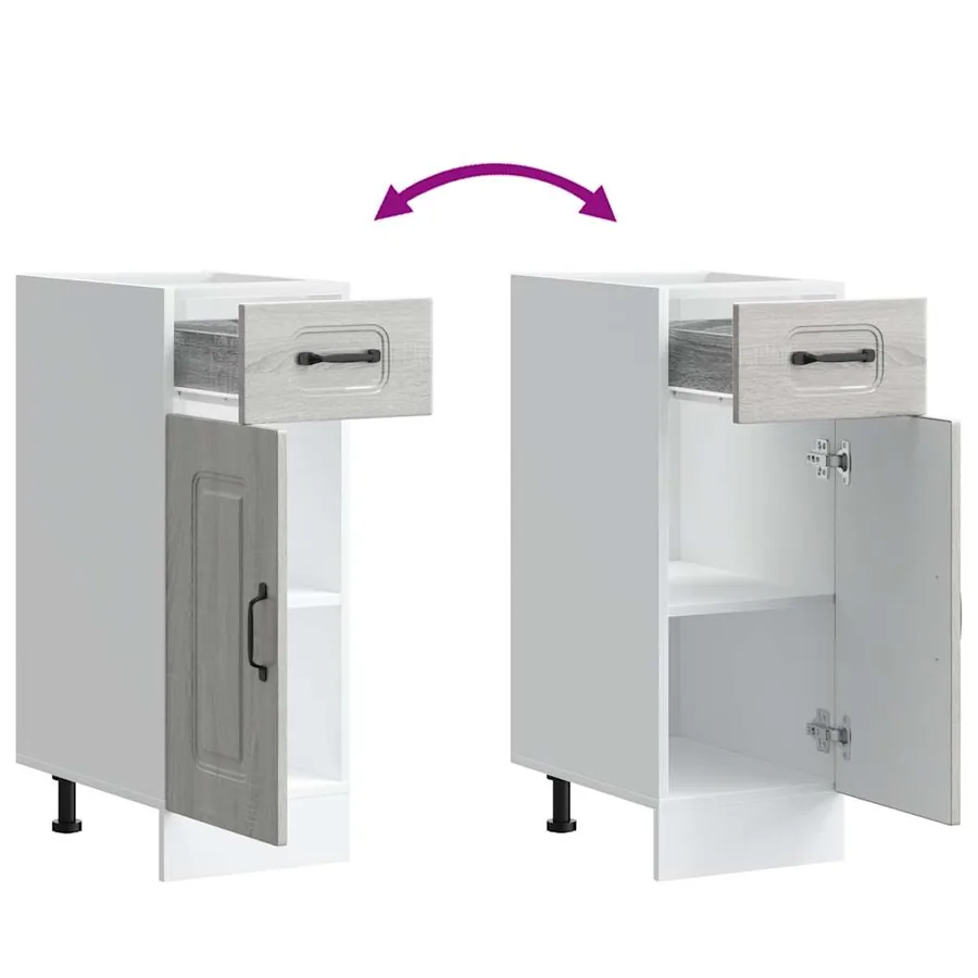 Armoire de cuisine Kalmar sonoma gris bois d'ingénierie - 8