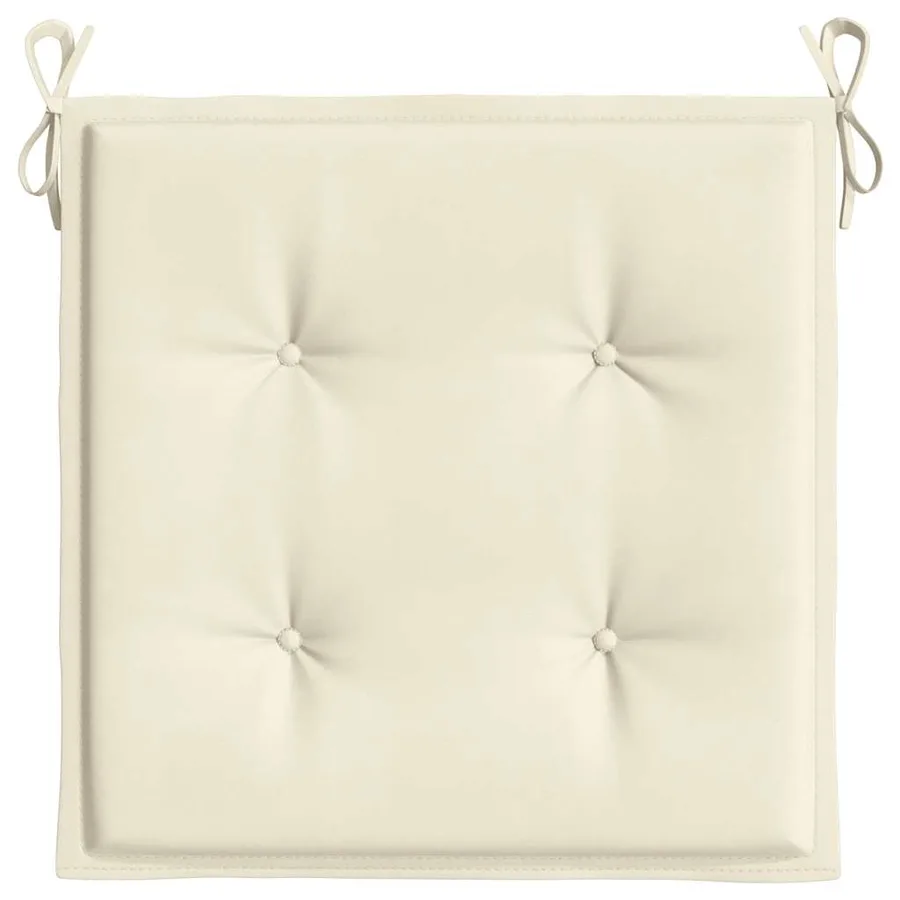 Coussins de chaise jardin lot de 6 crème 40x40x4cm tissu oxford - 6