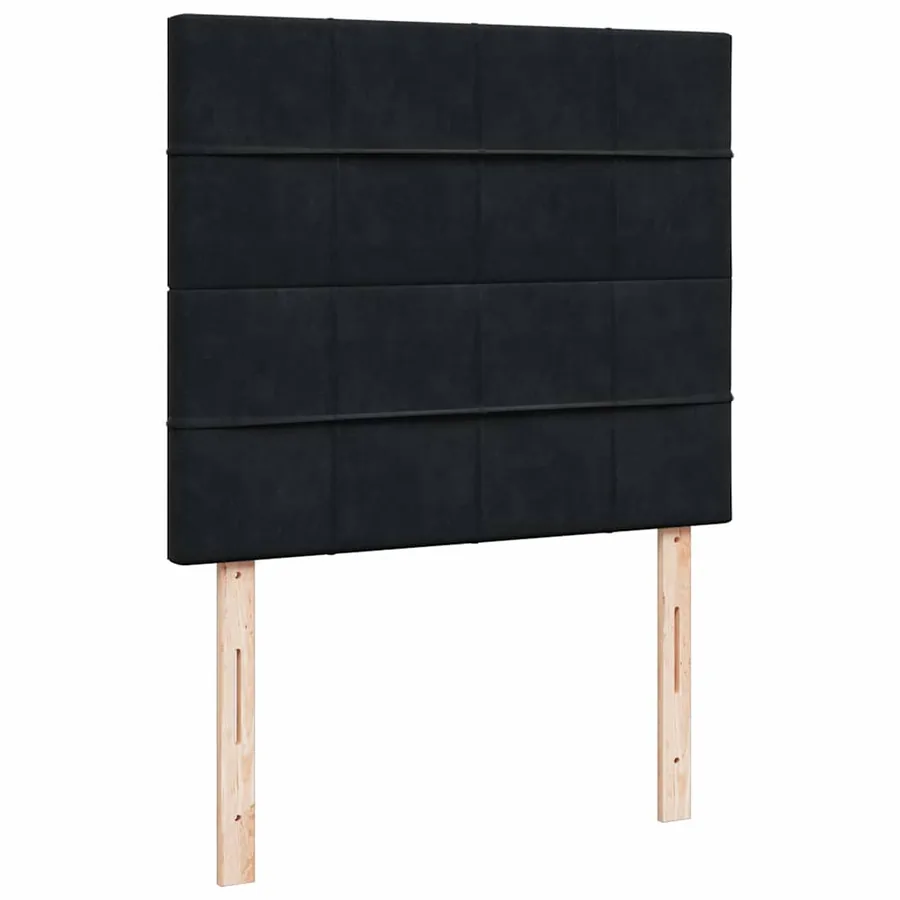Cadre de lit ottoman avec matelas noir 120x190 cm velours - 12