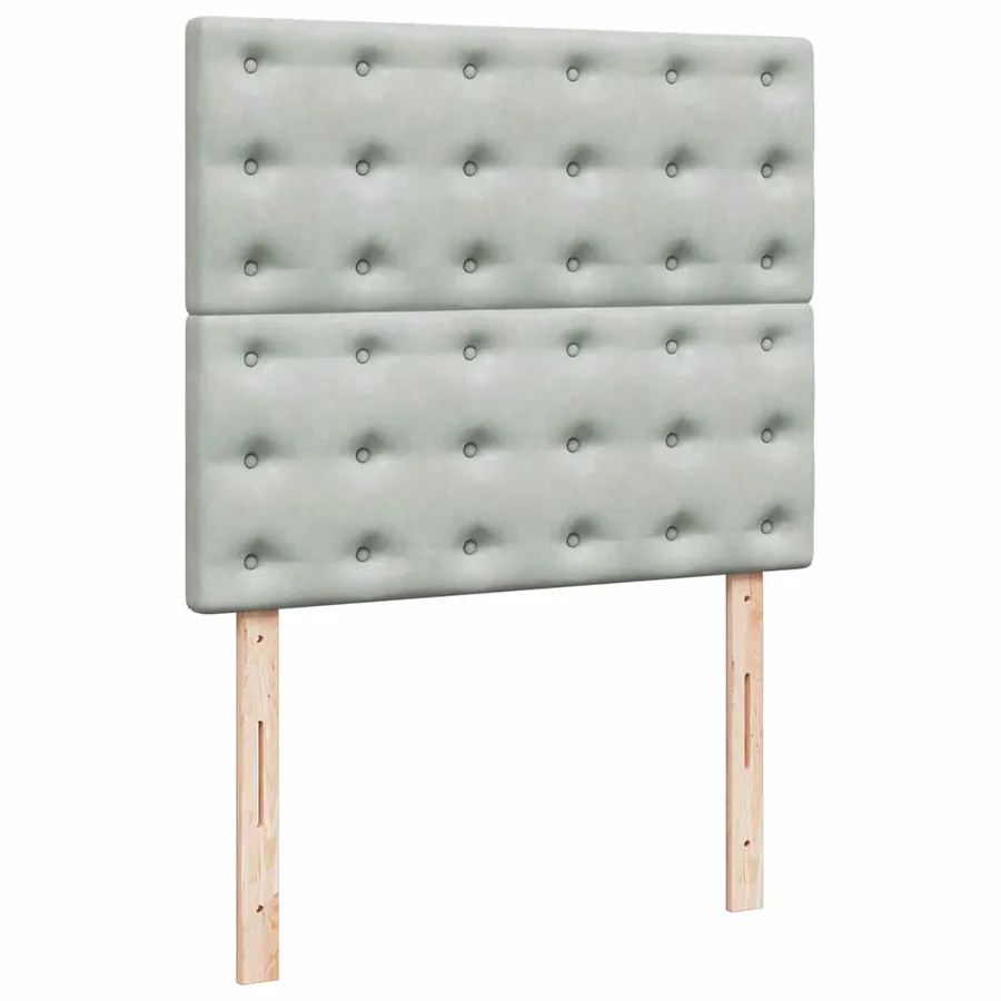 Cadre de lit ottoman et matelas gris clair 120x200 cm velours - 12