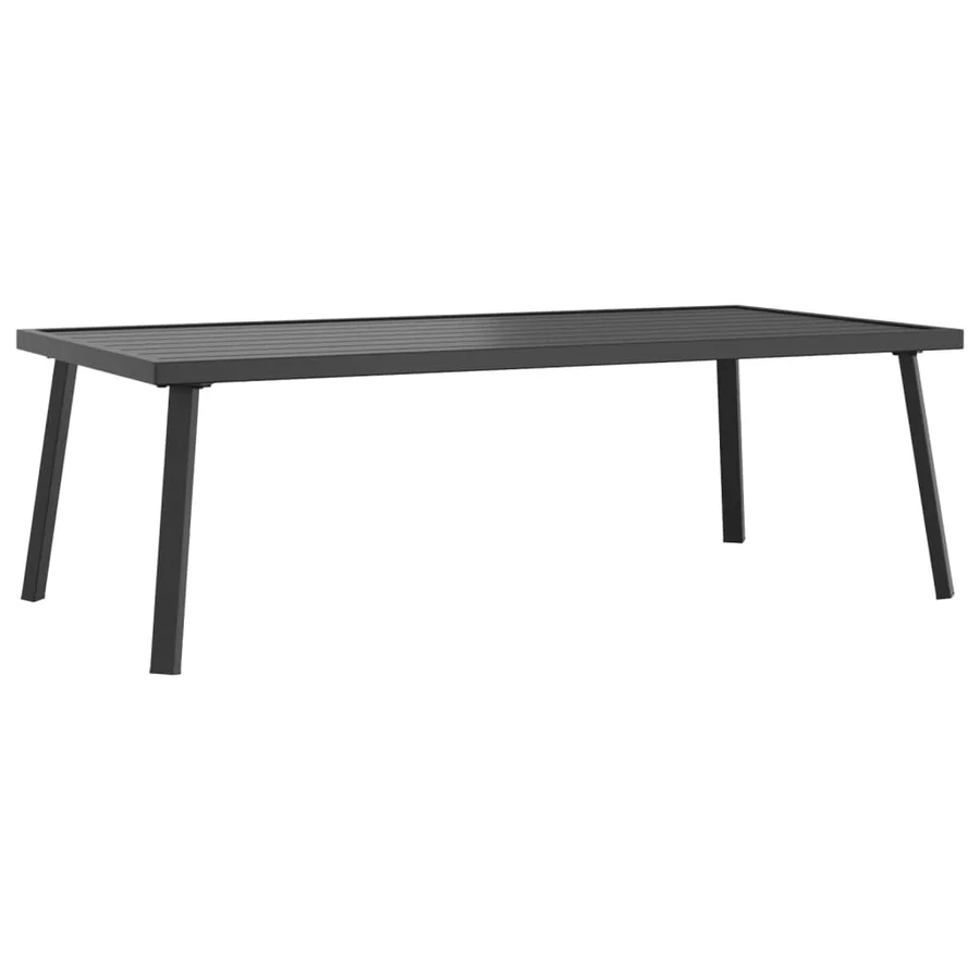 Table basse de jardin anthracite 110x55x35 cm acier - 2