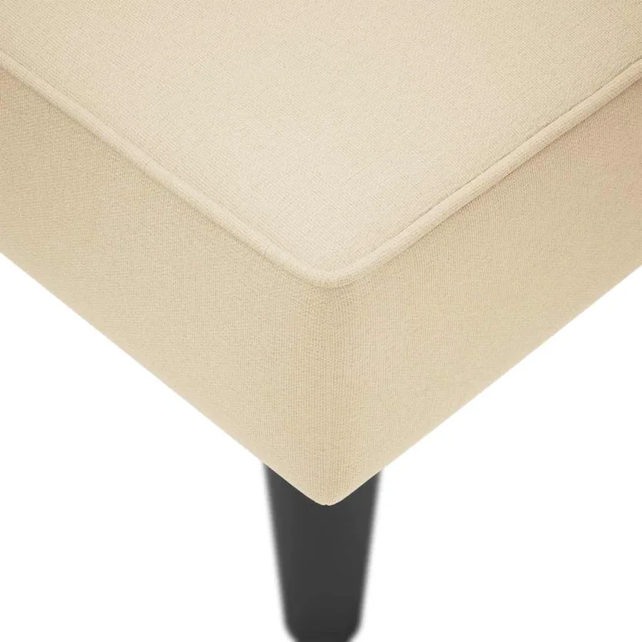 Fauteuil long avec accoudoir droit crème tissu - 7