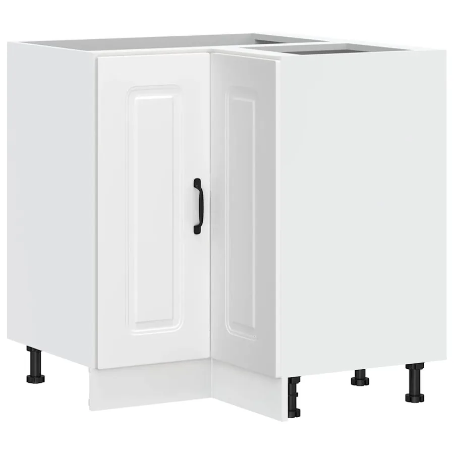 Armoire d'angle de cuisine Kalmar blanc bois d'ingénierie - 2