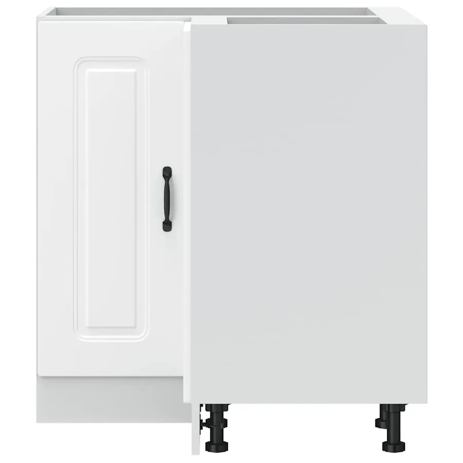 Armoire d'angle de cuisine Kalmar blanc bois d'ingénierie - 5
