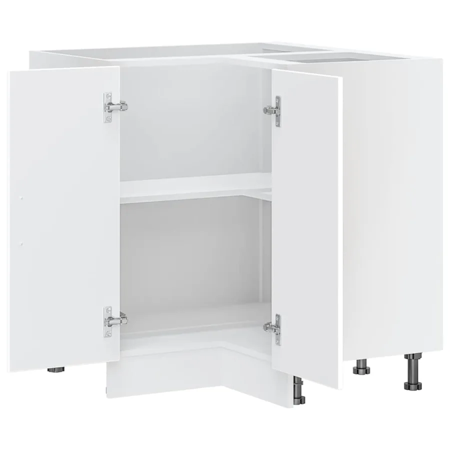 Armoire d'angle de cuisine Kalmar blanc bois d'ingénierie - 6