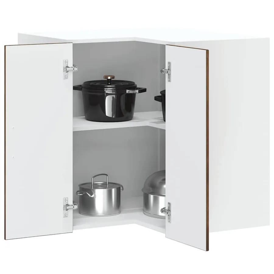 Armoire murale d'angle de cuisine Kalmar chêne fumé